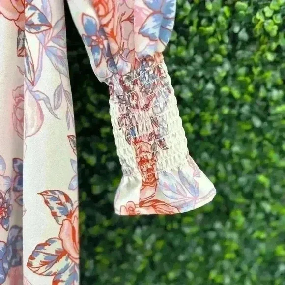 NANETTE LEPORE CREAM FLORAL DRESS. size 2 - Picture 3 of 9